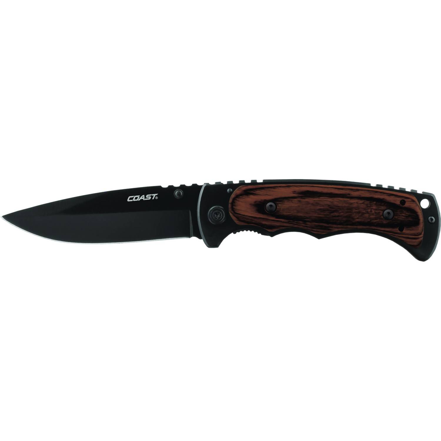 Coast FX411 4" Wood Grip Folding Knife
