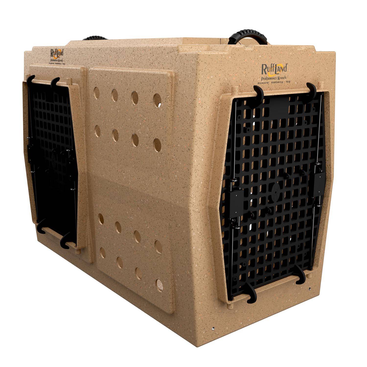 RUFF LAND KENNELS X-LARGE, DOUBLE DOOR, FRONT AND LEFT