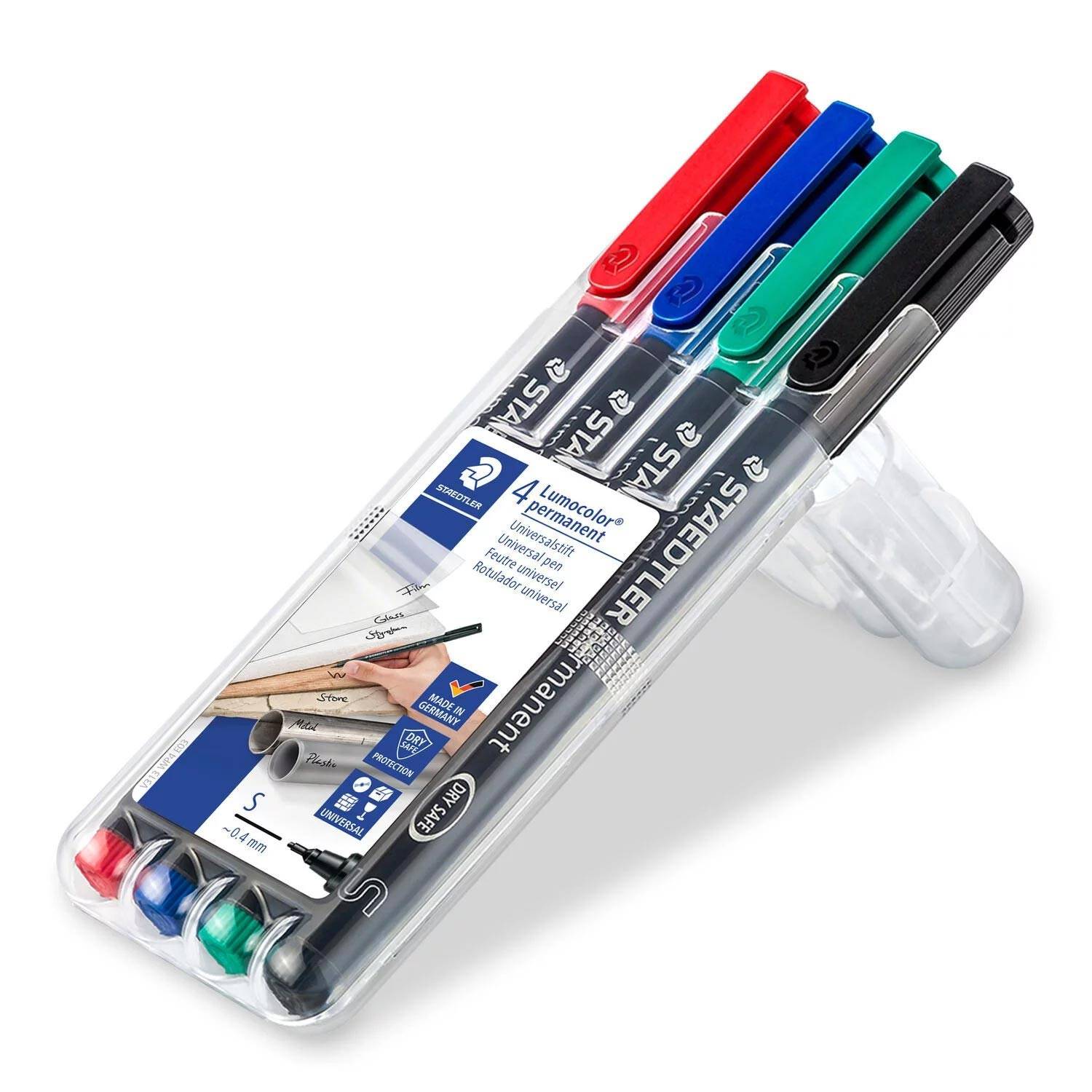 Staedtler Feinschreiber Universalstift Lumocolor Permanent- Pack 4