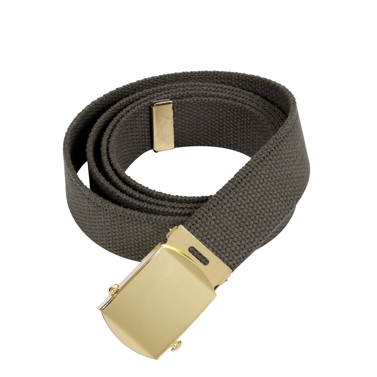 Rothco Cotton Military Web Belt 3 Pack With Buckles - Black, OD, Khaki - 54" X 1.25"