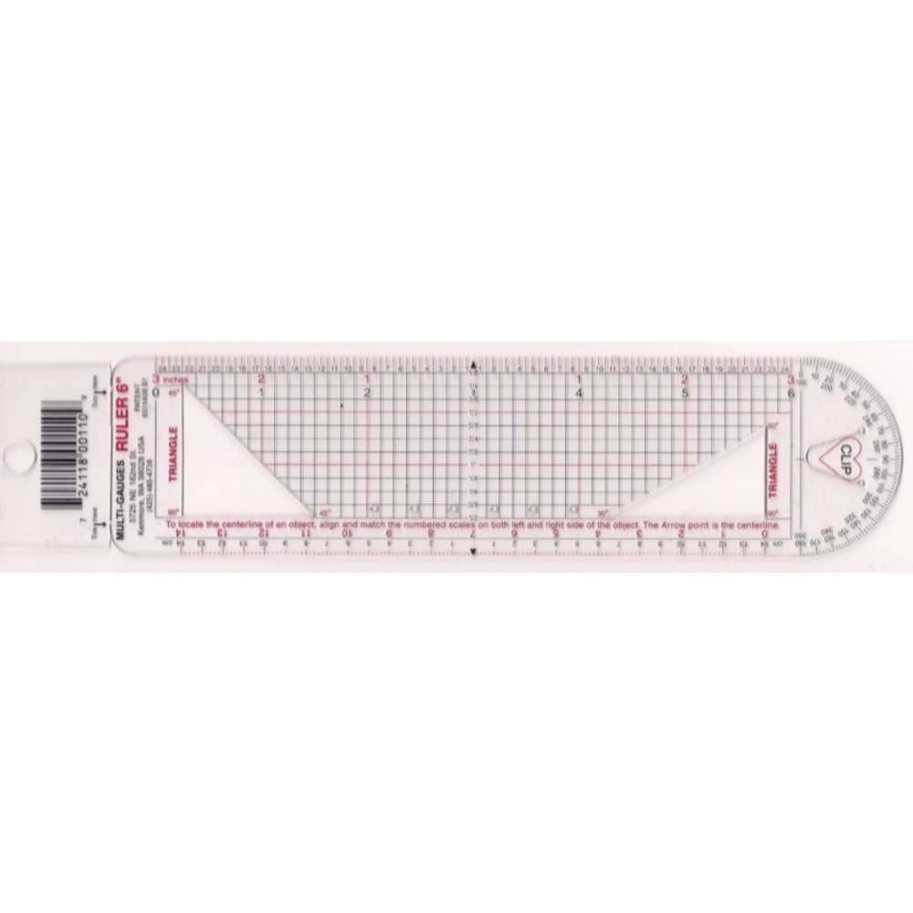 RM Products 6" Multi-Gauge Ruler