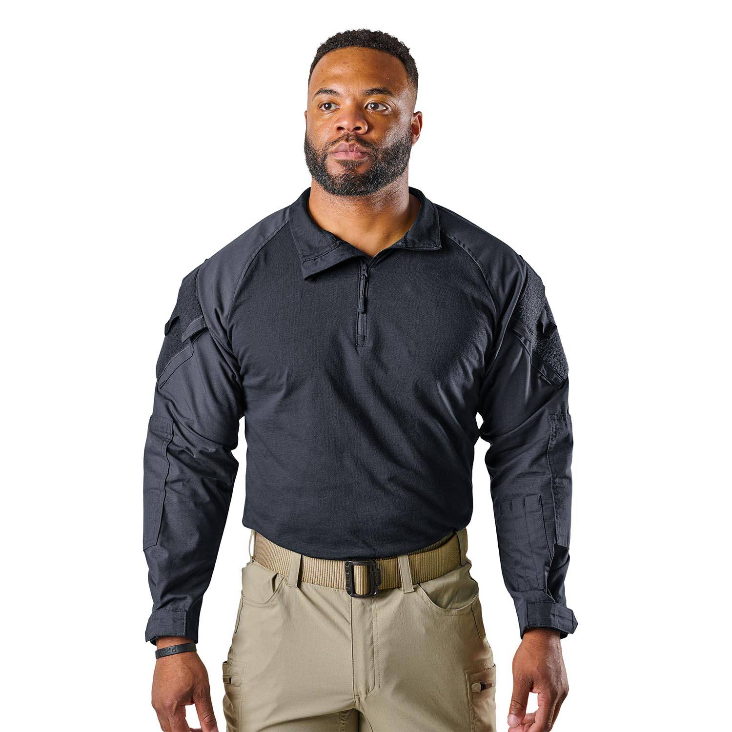 TRU-SPEC T.R.U. 1/4 ZIP COMBAT SHIRT POLY/COTTON RIP STOP