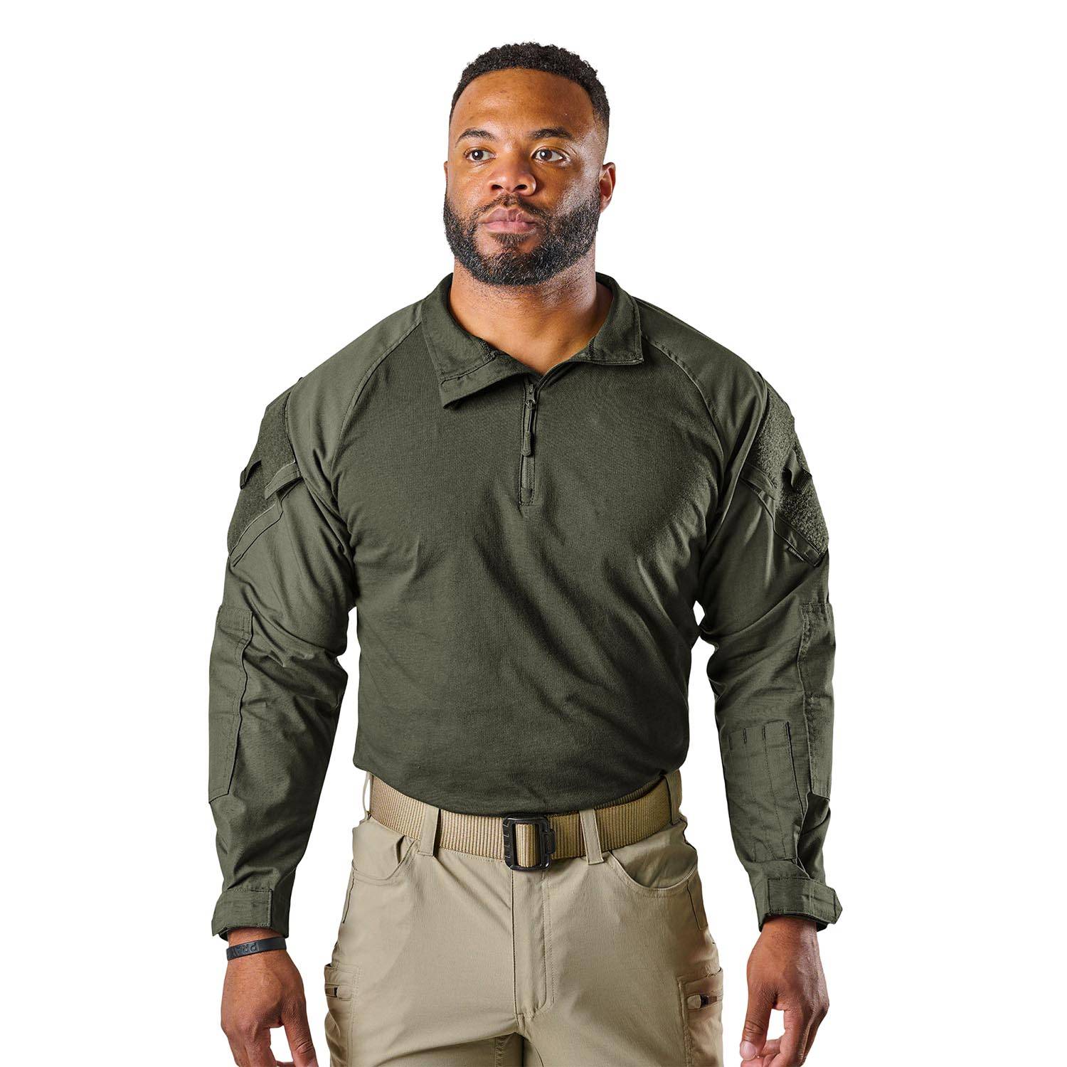 TRU-SPEC T.R.U. 1/4 ZIP COMBAT SHIRT POLY/COTTON RIP STOP