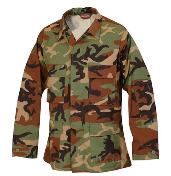 Tru-Spec Woodland Camo Nylon/Cotton RipStop BDU Coat