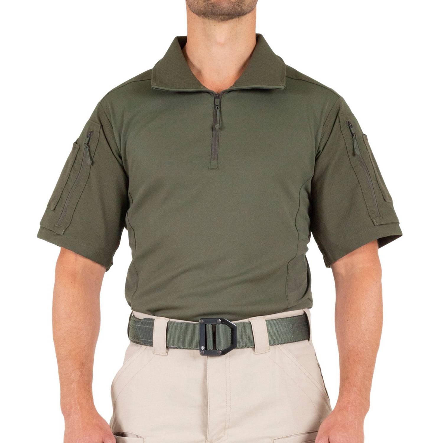 FIRST TACTICAL MEN'S DEFENDER SHORT SLEEVE SHIRT OLIVE DRAB