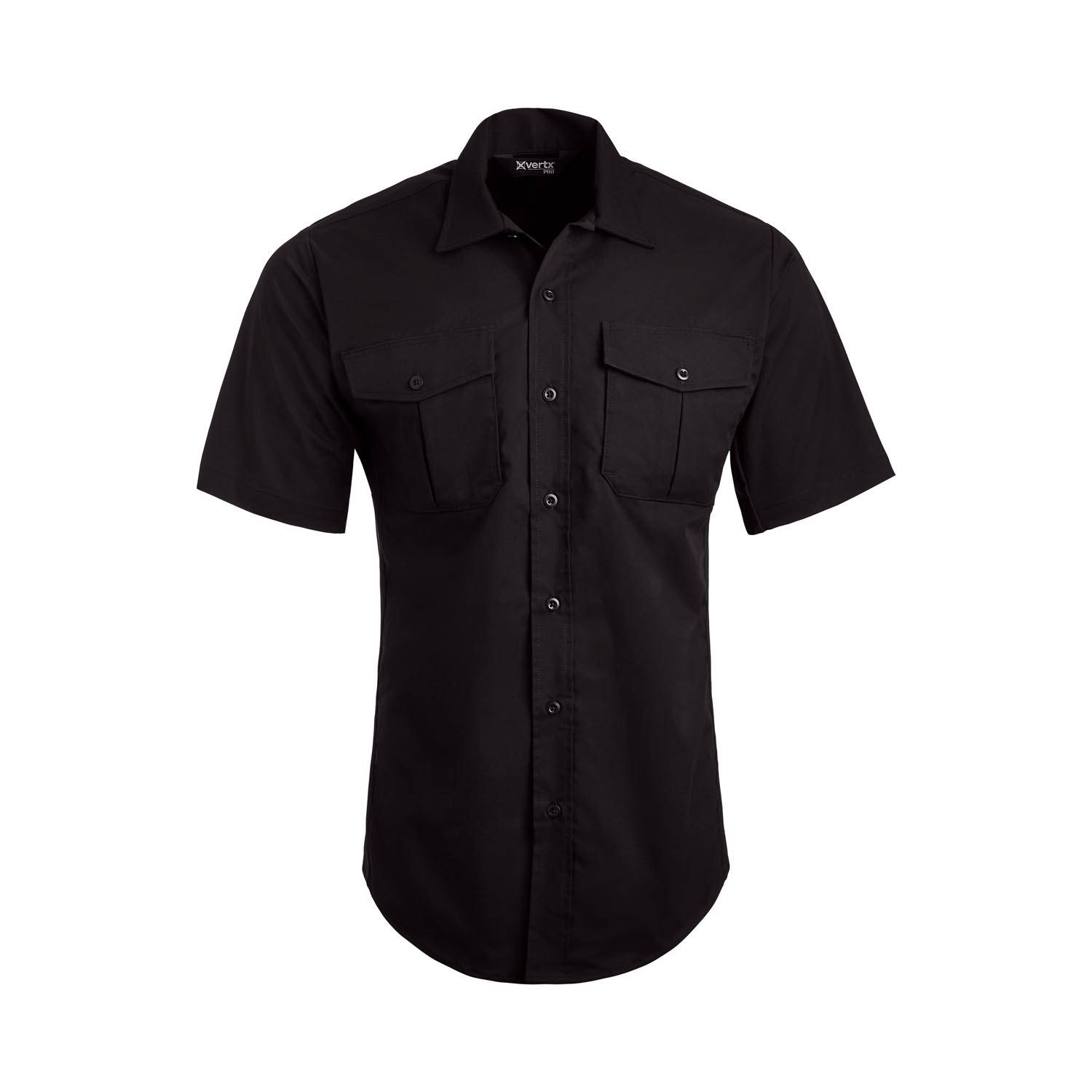 VERTX MEN'S FUSION FLEX SHORT SLEEVE SHIRT IN BLACK