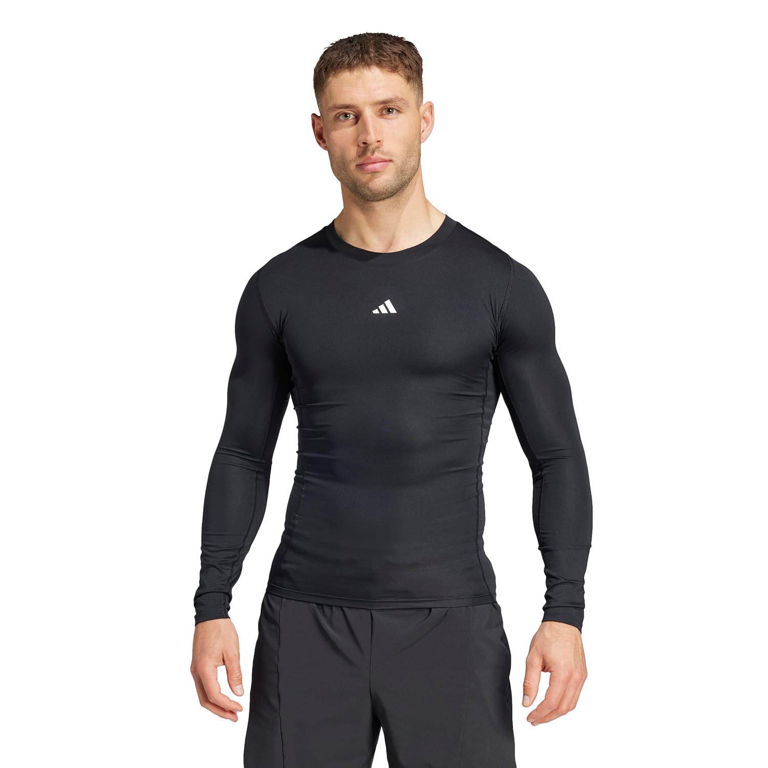ADIDAS MEN'S TECHFIT COMPRESSION LONG SLEEVE TRAINING T-SHIR
