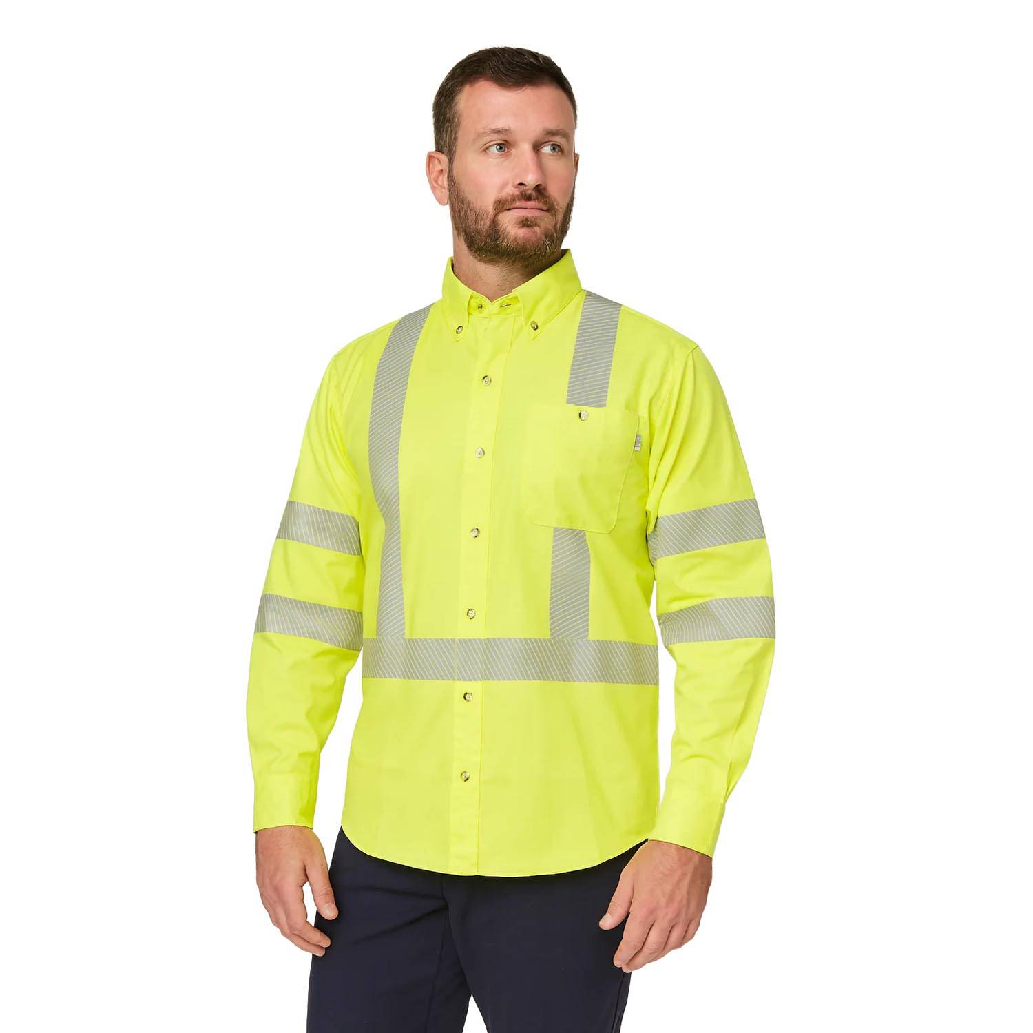 NKE Men's FR Hi-Vis Button-Down Shirt
