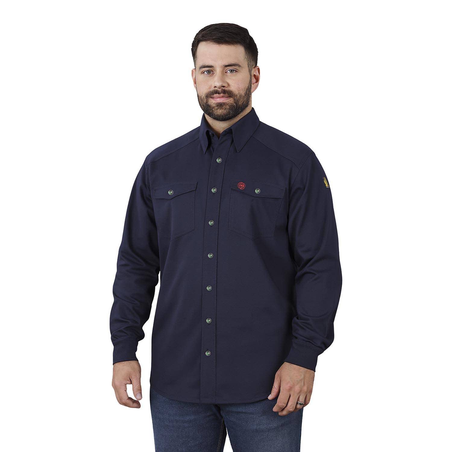 NKE Men's FR Eagle Crest Work Snap Shirt
