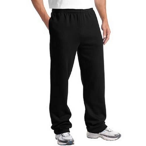 SPORT-TEK MEN'S COTTON/POLY OPEN BOTTOM SWEATPANTS