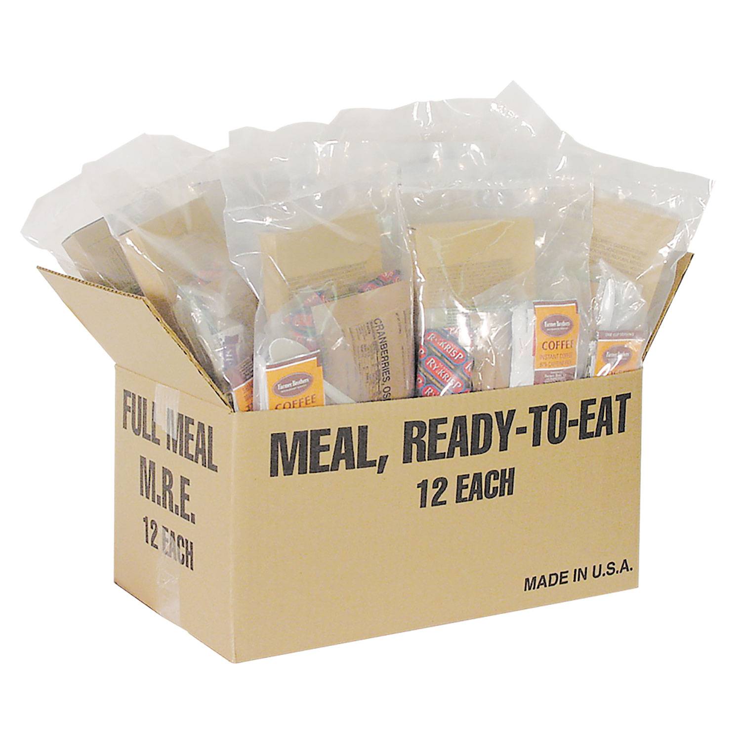 Major Surplus Deluxe Complete MREs, Case of 12 Meals
