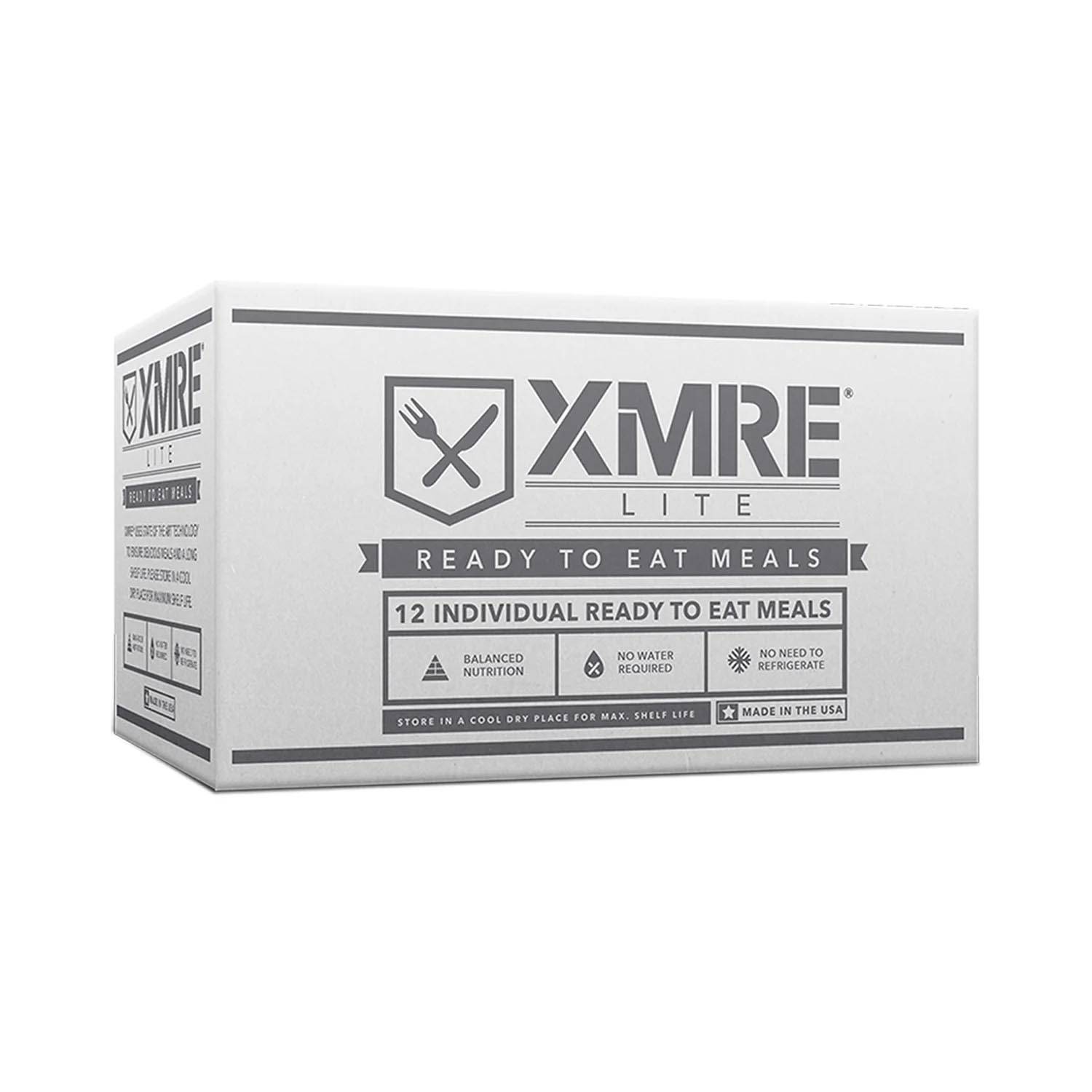 XMRE Lite Complete Meals Ready to Eat Case of 12 Survival