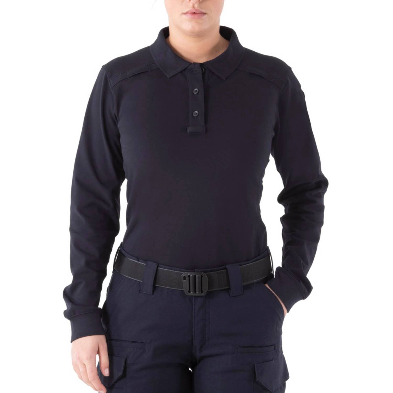 First Tactical Women's Long Sleeve Cotton Polo