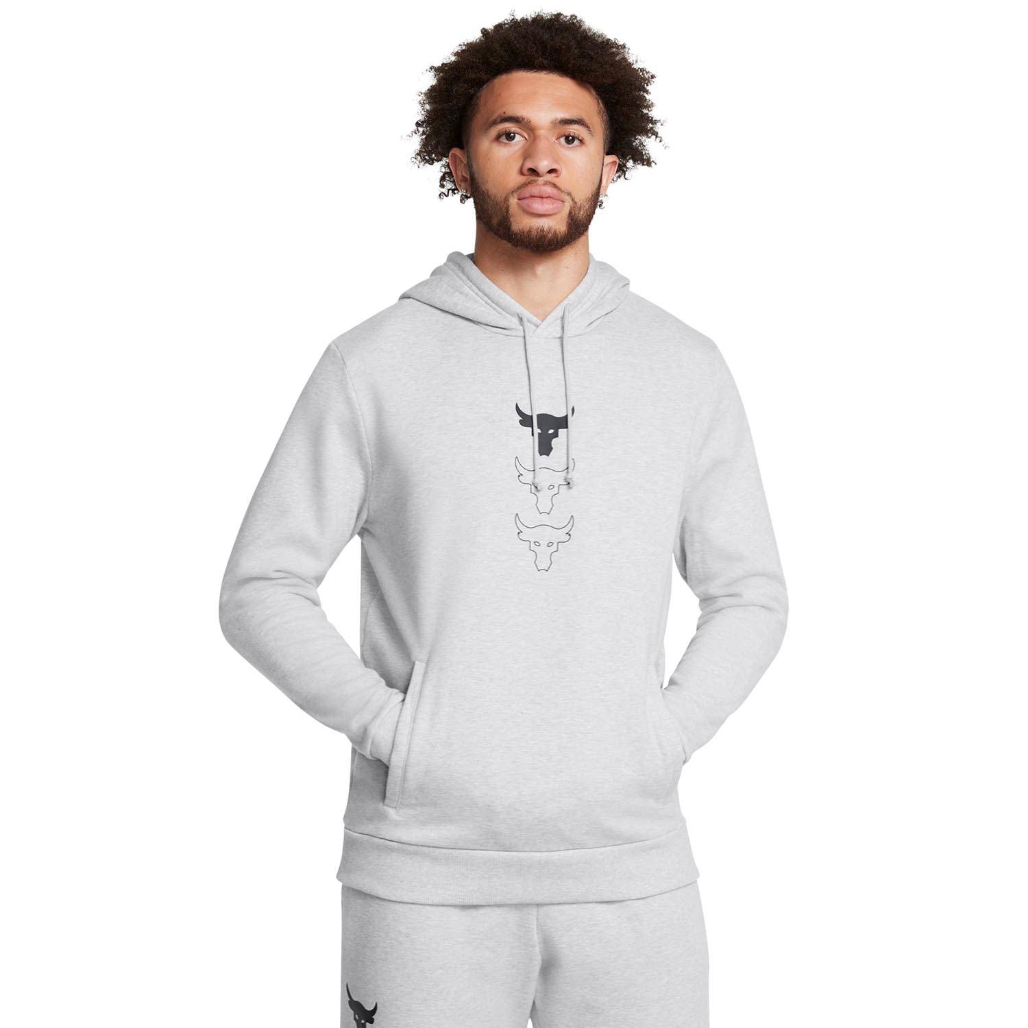 【UAｘProject Rock】Project Rock Rival Fleece Hungry Hoodie UA Men's Project Rock Rival Fleece Hoodie | U.S. Patriot