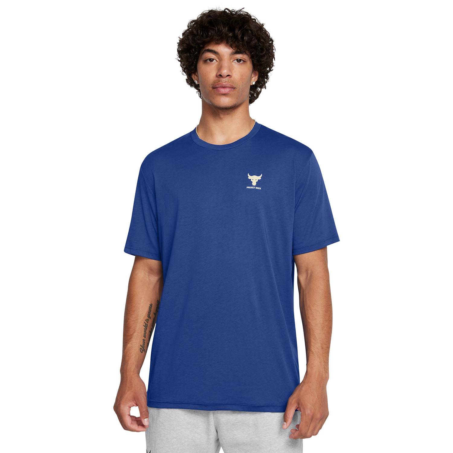 人気◆【UA ｘ Project Rock】Globe Heavyweight Short Sleeve UA Men's Project Rock Short Sleeve Shirt | U.S. Patriot