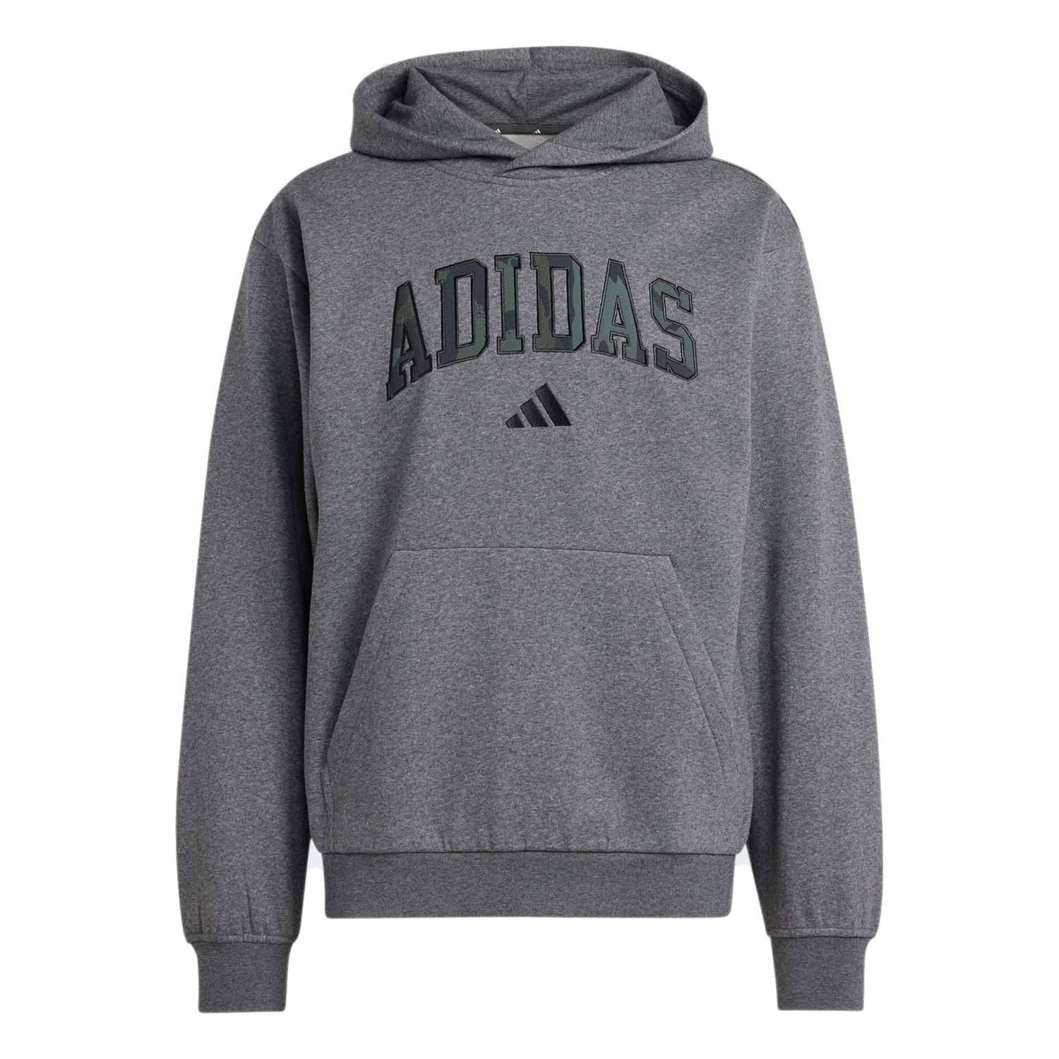 ADIDAS MEN'S SEASONAL ESSENTIALS CAMO HOODED SWEATSHIRT