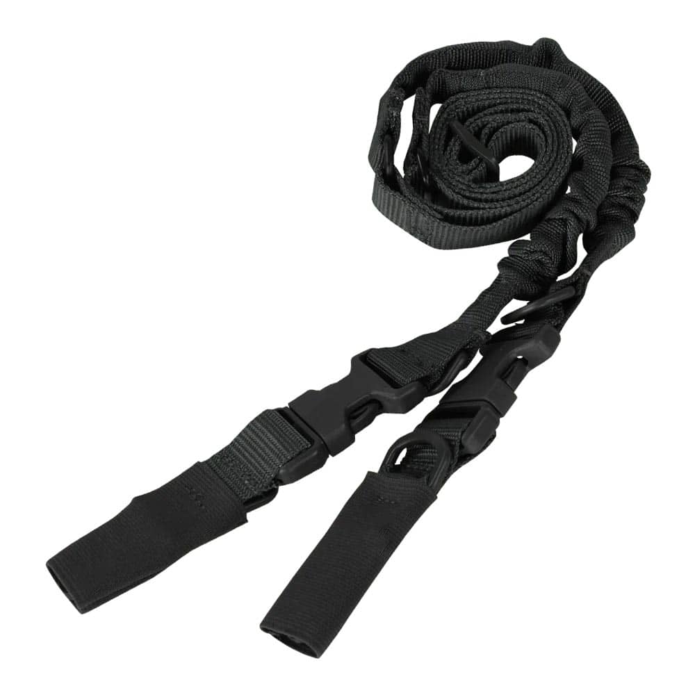 Tactical Heavy Duty 1 One Point Dual Bungee Rifle Sling W/ QD Buckle