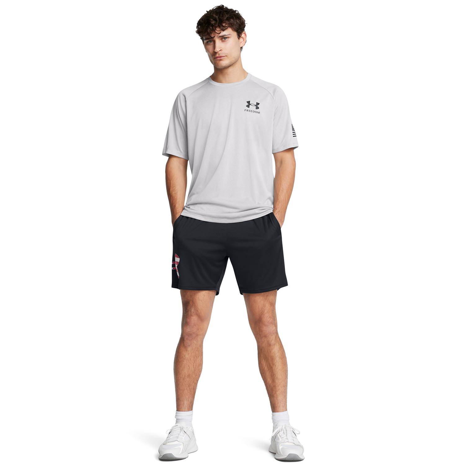 UA Men's Tech Freedom Big Flag Logo Shorts | U.S. Patriot