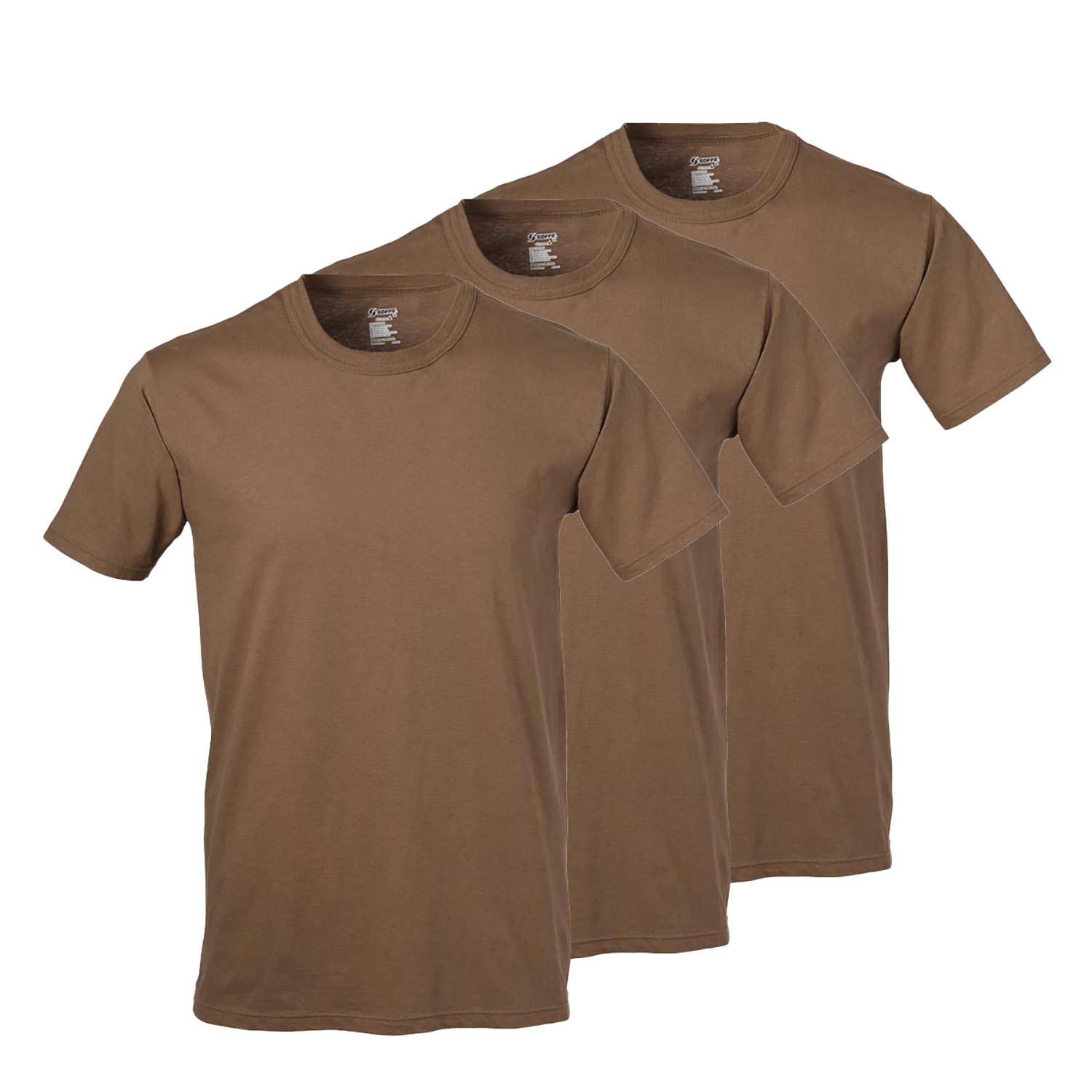 SOFFE 100% COTTON MILITARY T-SHIRT, 3 PACK