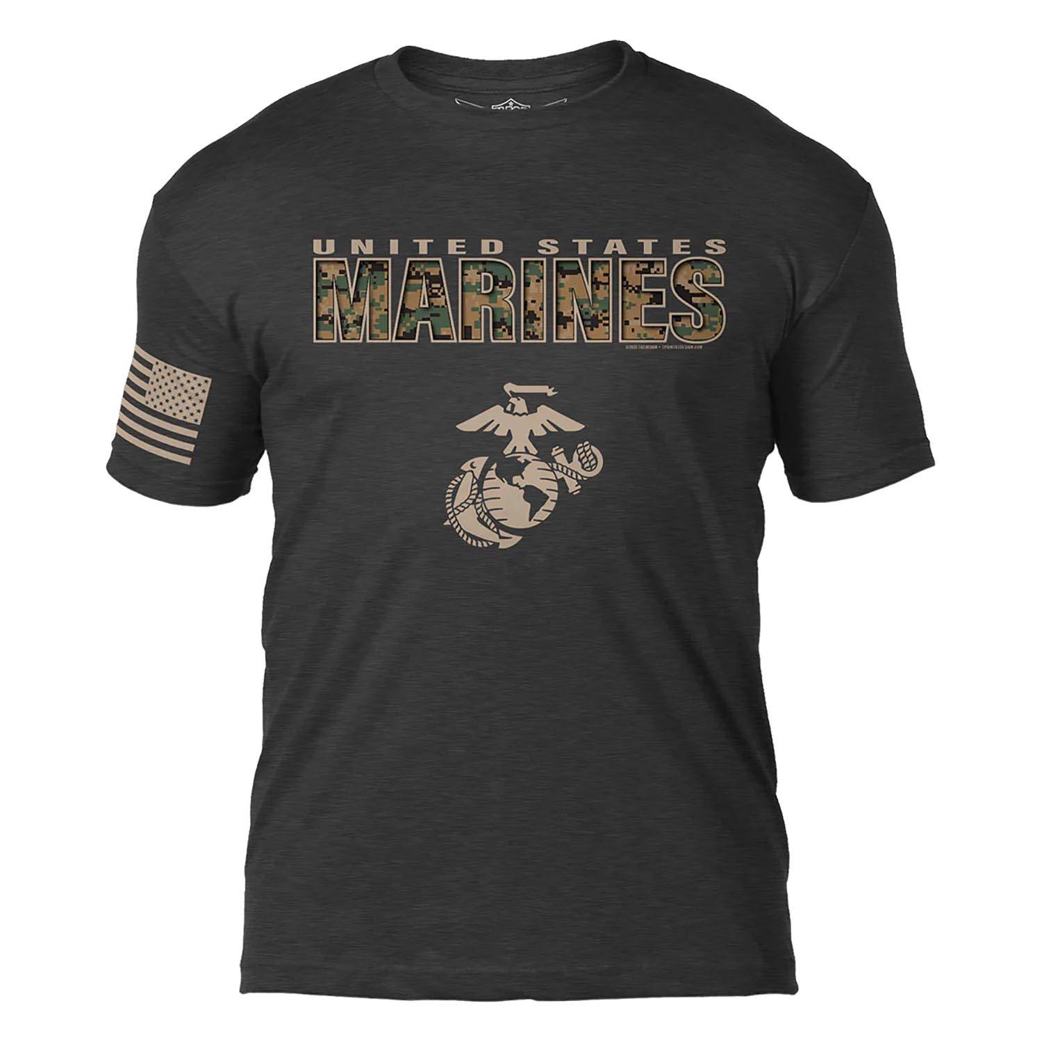 7.62 Design USMC Camo Text T-Shirt