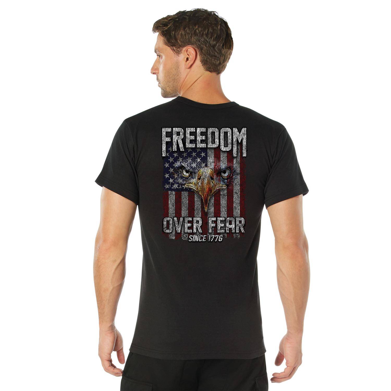 ROTHCO FREEDOM OVER FEAR T-SHIRT IN BLACK