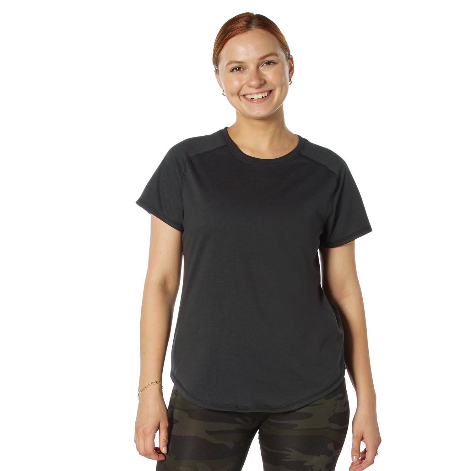 ROTHCO WOMEN�S ESSENTIAL RAGLAN SLEEVE T-SHIRT IN BLACK
