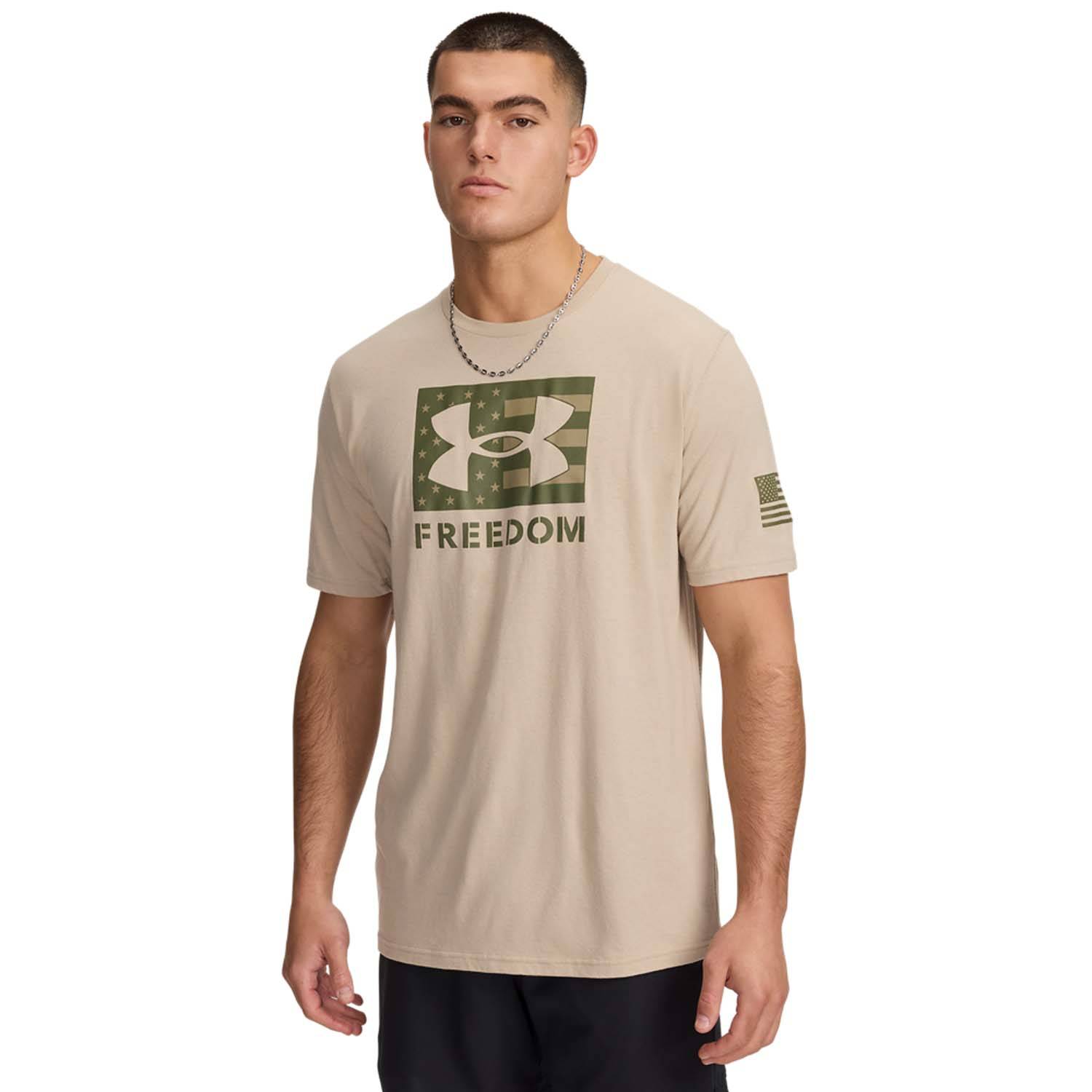 UNDER ARMOUR MEN'S FREEDOM LOGO T-SHIRT