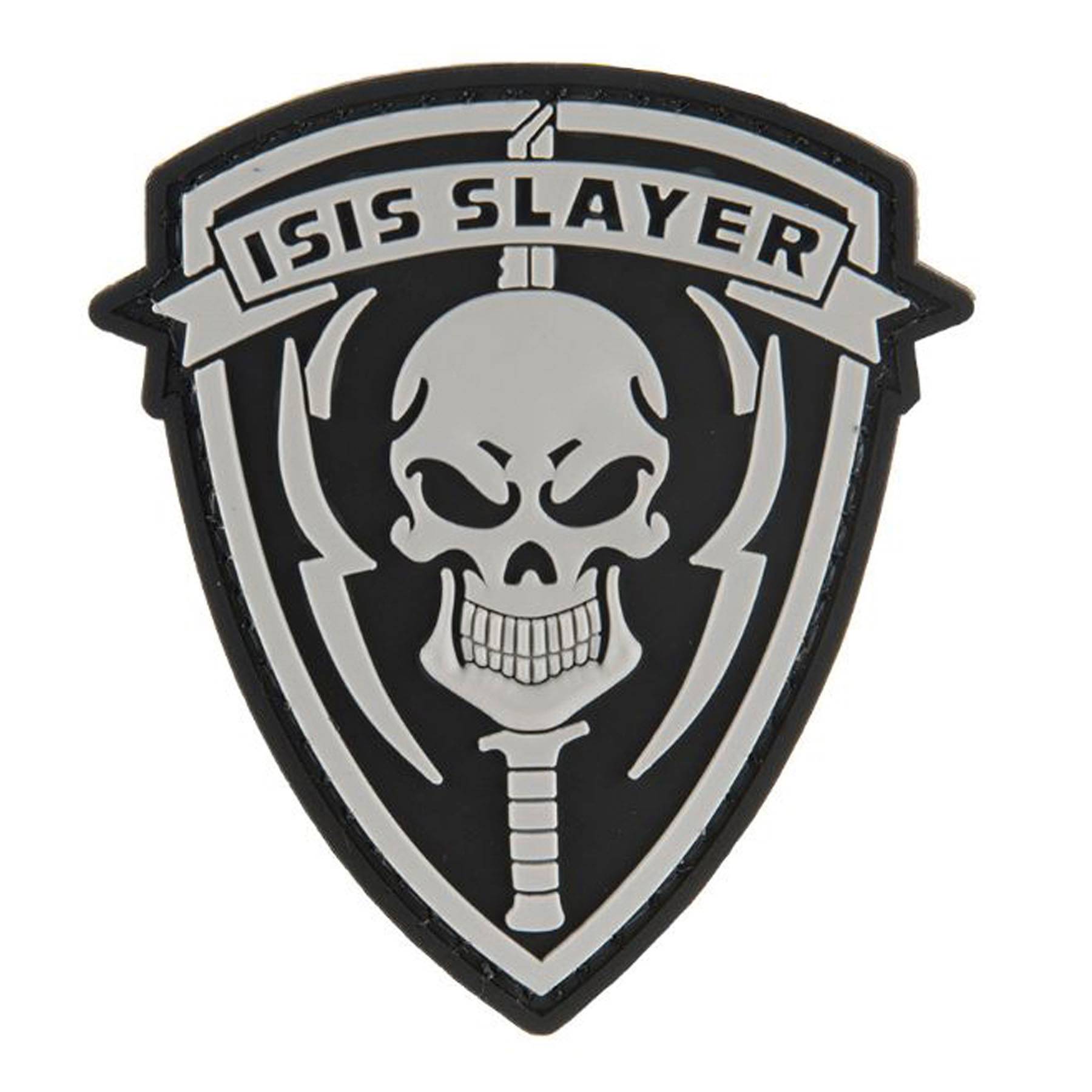 G-FORCE ISIS SLAYER KNIFE AND SKULL PVC MORALE PATCH