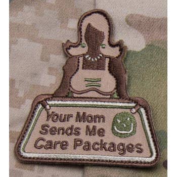 Your Mom Sends Me Care Packages Patch Mil-Spec Monkey Morale