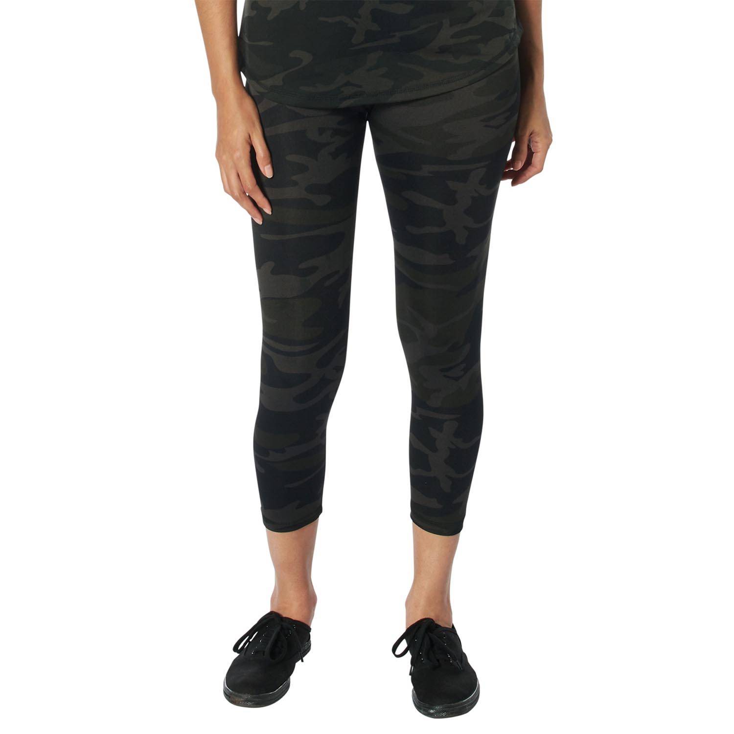 ROTHCO WOMEN�S ESSENTIAL LEGGINGS IN BLACK CAMO