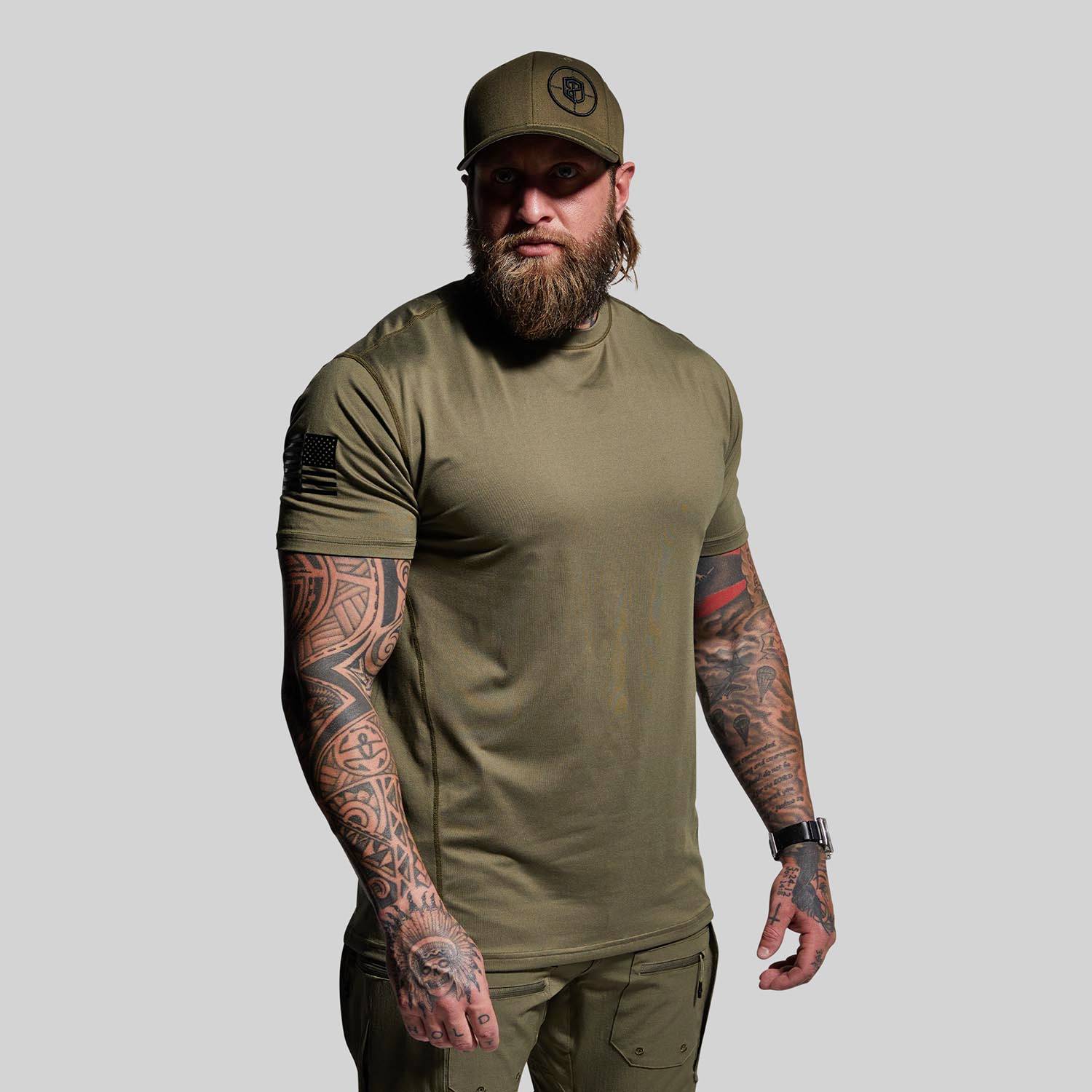 BORN PRIMITIVE MEN'S SHORT SLEEVE RANGE FLAG TACTICAL SHIRT