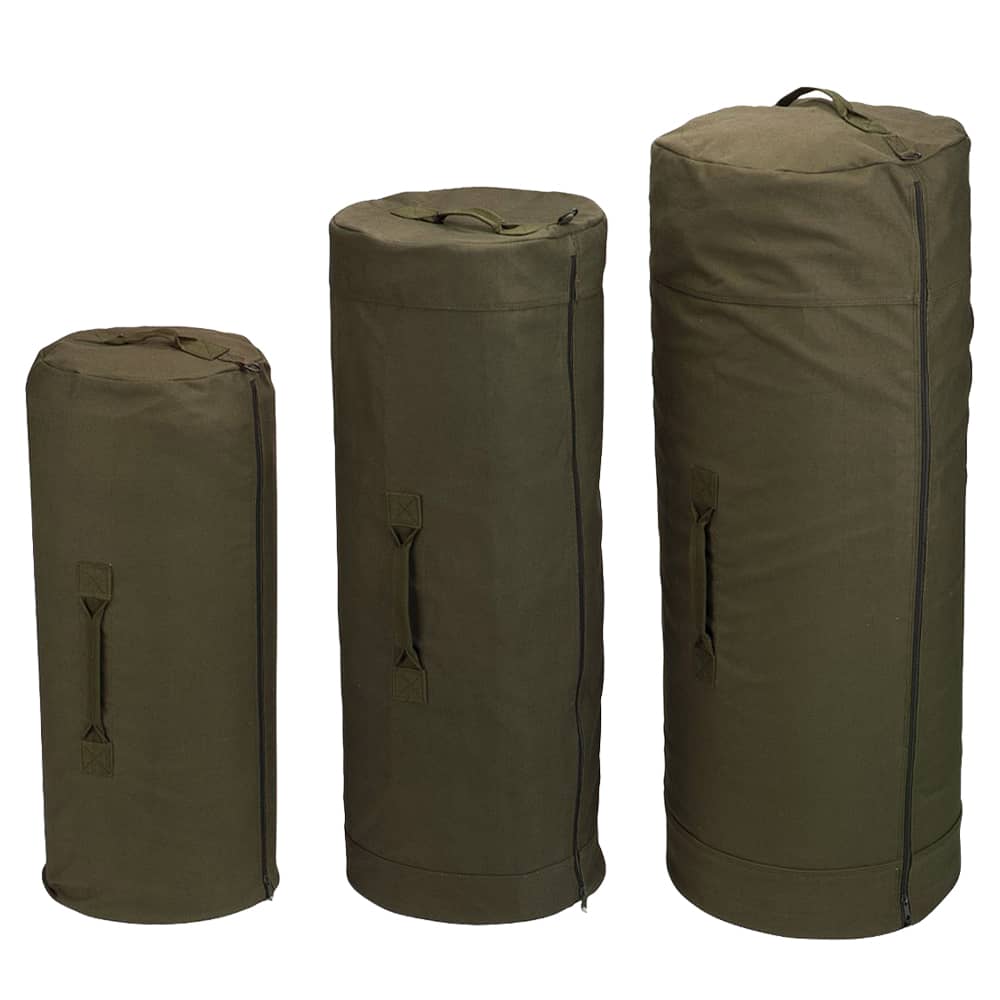 ROTHCO CANVAS DUFFLE BAG WITH SIDE ZIPPER