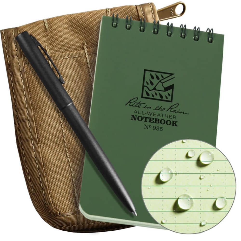 RITE IN THE RAIN 3 INCH X 5 INCH TOP SPIRAL NOTEBOOK KIT