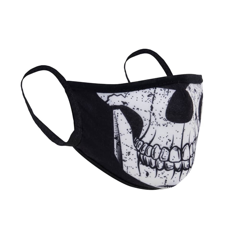 Rothco Reusable Skull Print 3 Layer Face Mask in Black and White