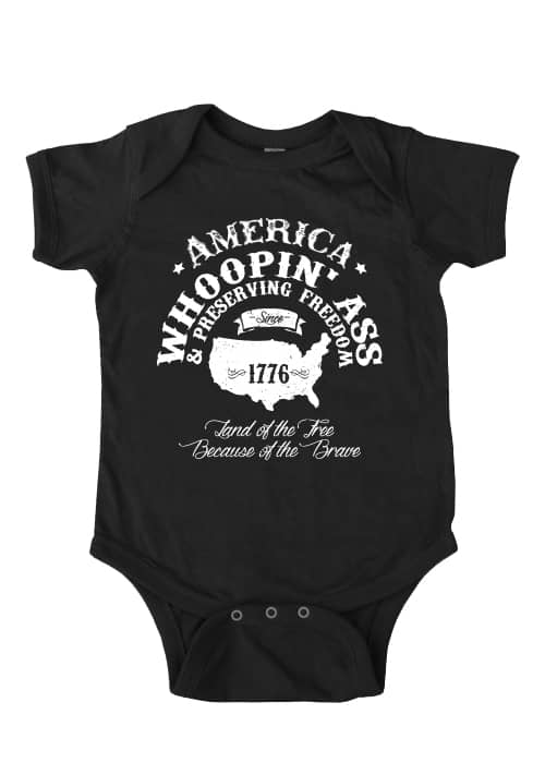 Nine Line Apparel  Infant Morale Onsie  Whoopin Ass