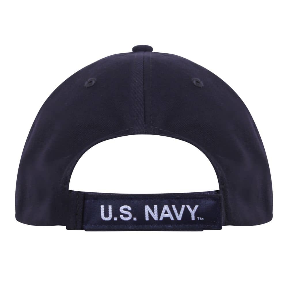 Rothco US Navy Veteran Baseball Cap - Black Twill, Low Profile, Adjustable