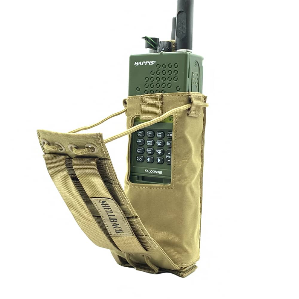 SHELLBACK TACTICAL ADJUSTABLE MBITR RADIO POUCH IN COYOTE