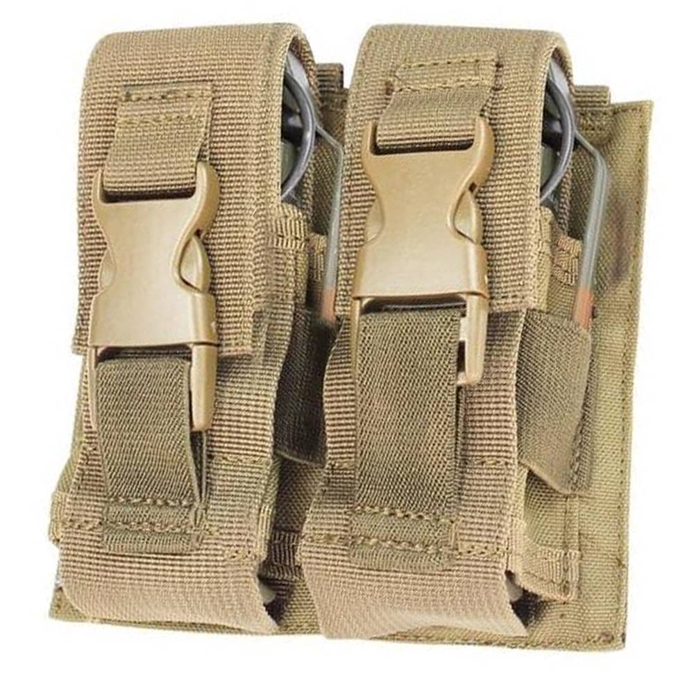 Condor Double Flash Bang Pouch | Tactical Molle Utility Pouch In Black