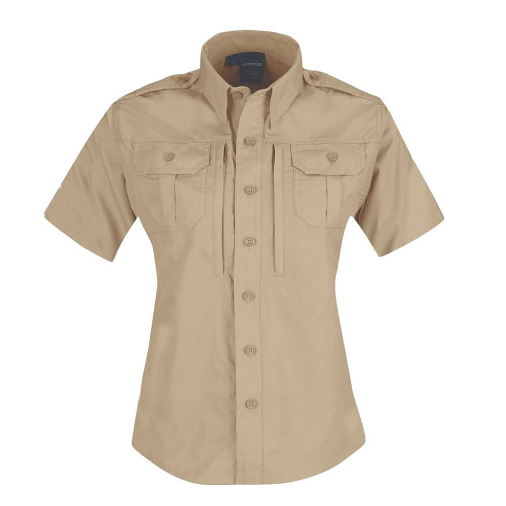 PROPPER WOMEN'S TACTICAL SHORT SLEEVE SHIRT IN KHAKI