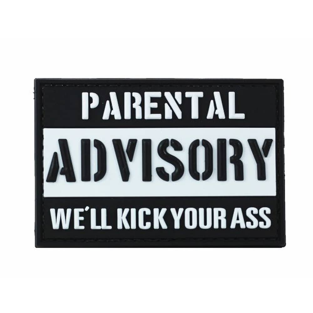 Parental Advisory We'll Kick Your Ass PVC Morale Patch