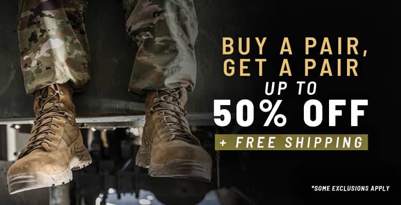 buy one get one up to 50% off boots