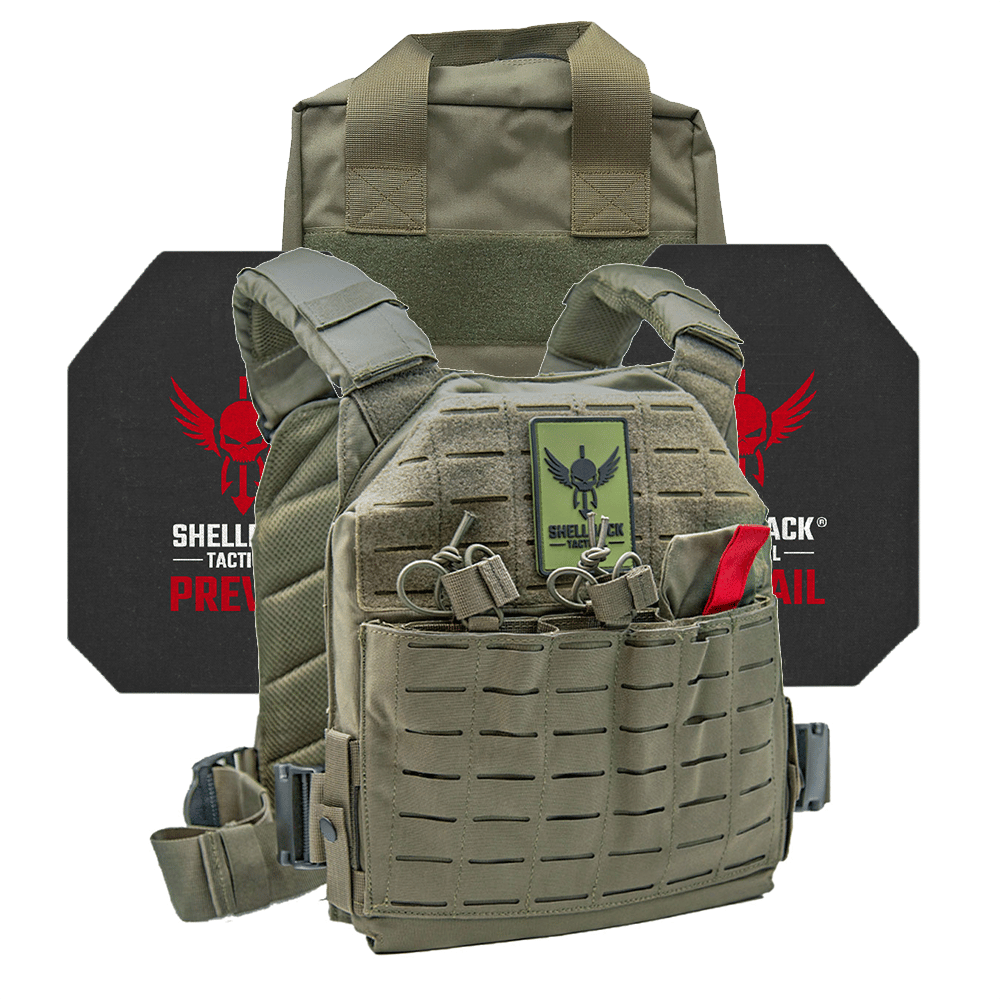 Shellback Defender 2.0 Active Shooter Kit in Olive Drab with Level IV 4S17 Plates